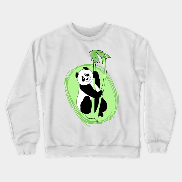 Cute panda Crewneck Sweatshirt by kdegtiareva